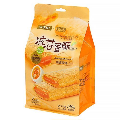 SUKHI Molten Egg Puff (Salted Egg Yolk Flavor) - 140g - ding - go