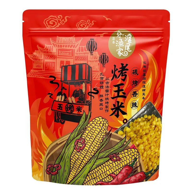 Tamsui Fisherman Grilled Corn Snack Spicy Flavor - 70g - ding-go