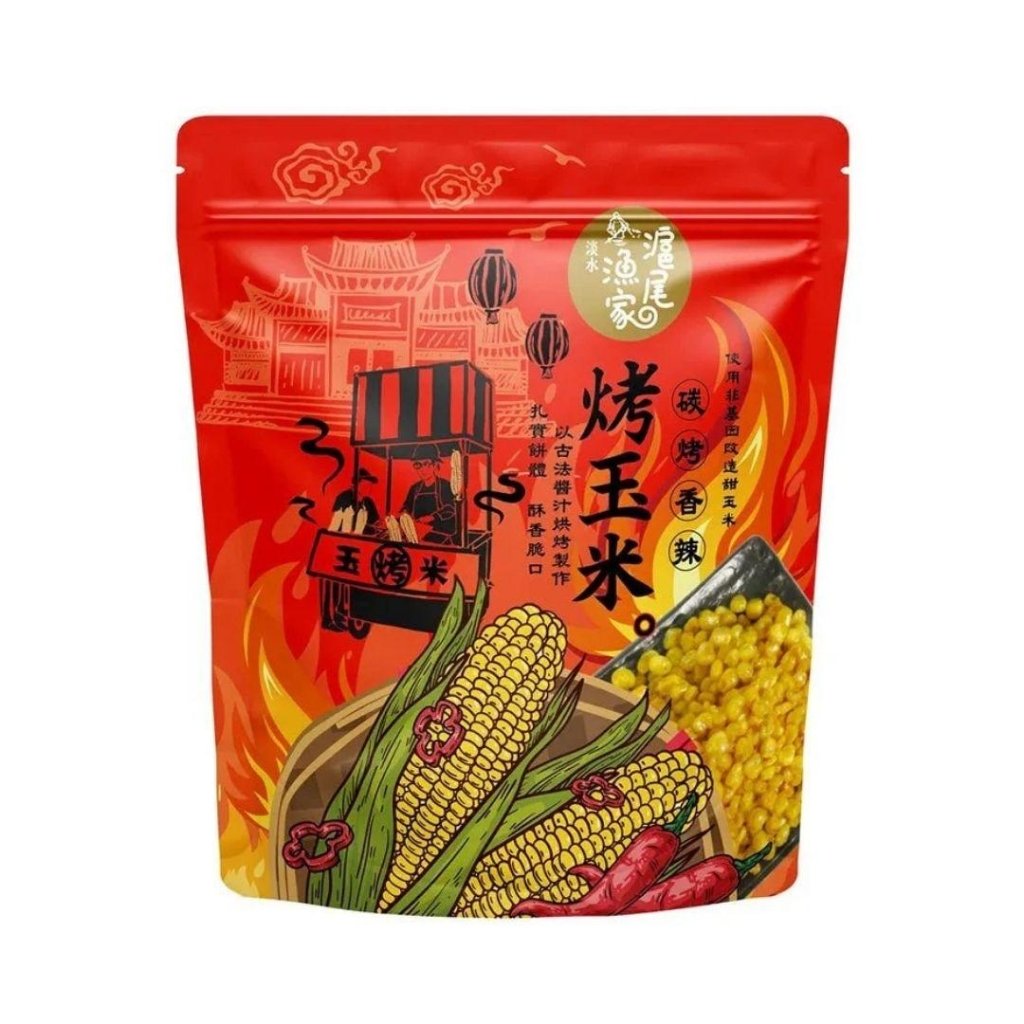 Tamsui Fisherman Grilled Corn Snack Spicy Flavor - 70g - ding-go