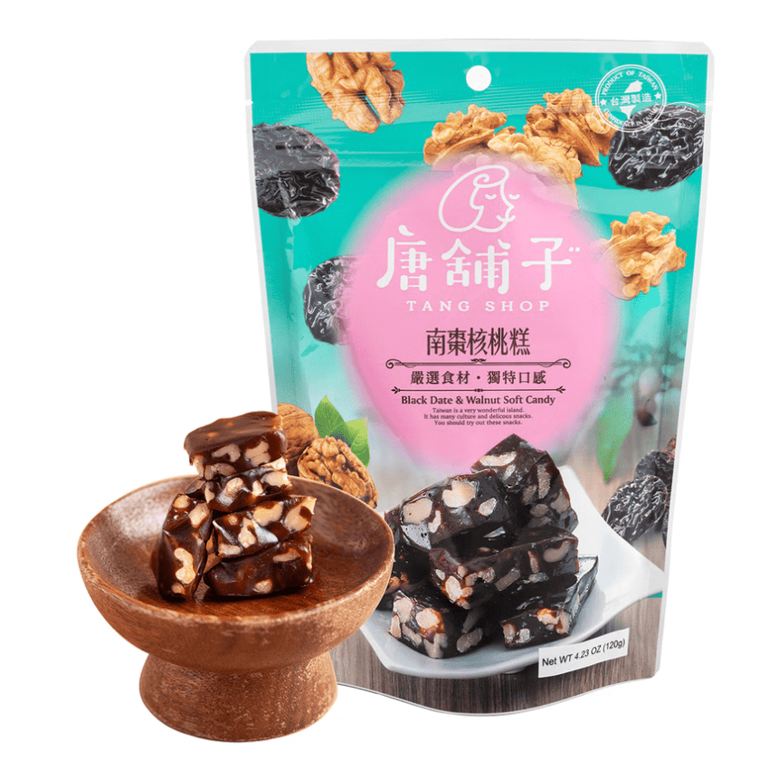 Tang Shop Black Date and Walnut Soft Nougat Candy - 120g - ding-go