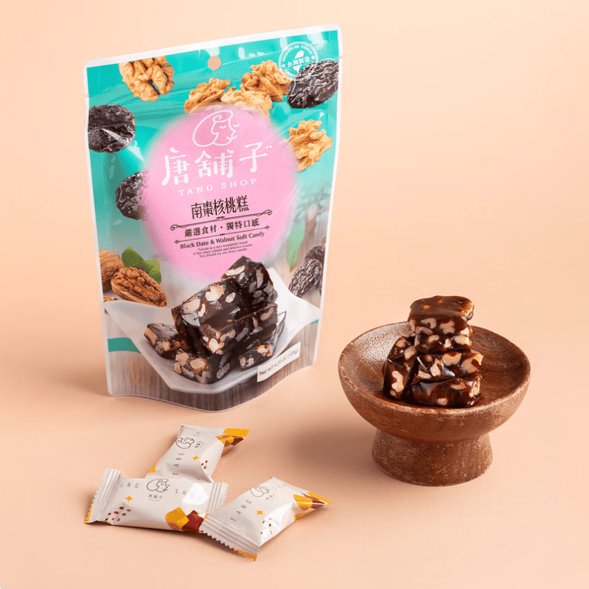 Tang Shop Black Date and Walnut Soft Nougat Candy - 120g - ding-go