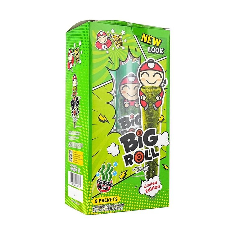 Taokaenoi Grilled Seaweed Big Roll Original - 2.5g x 9 rolls - ding - go