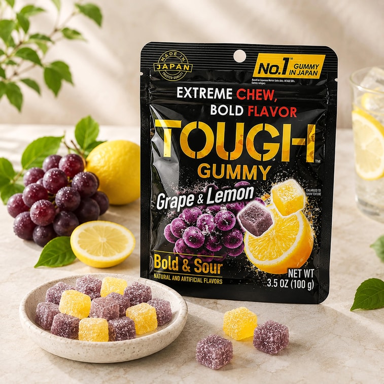 Kabaya Tough Gummy Grape & Lemon - 100g