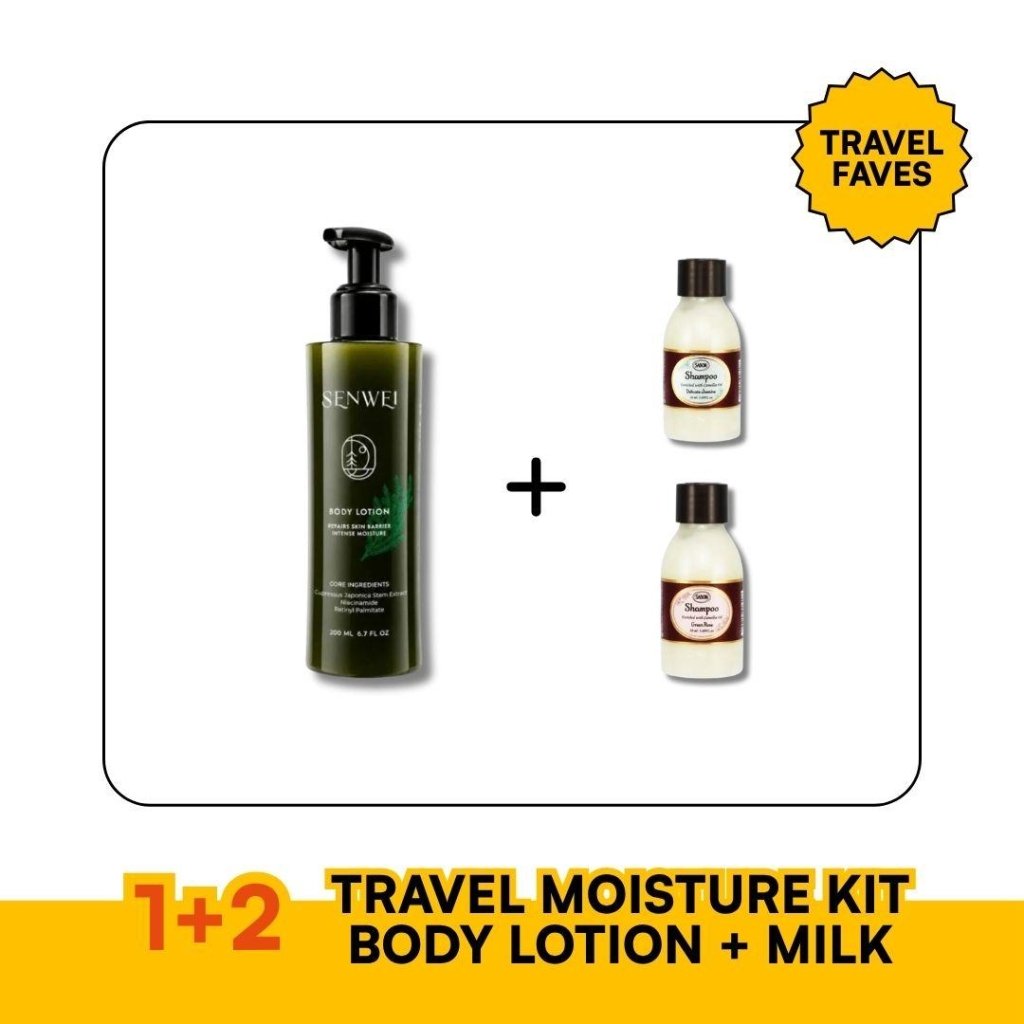 Travel Moisture Kit — SENWEI Japanese Cedar Body Lotion + SABON Mini Body Milk - ding-go