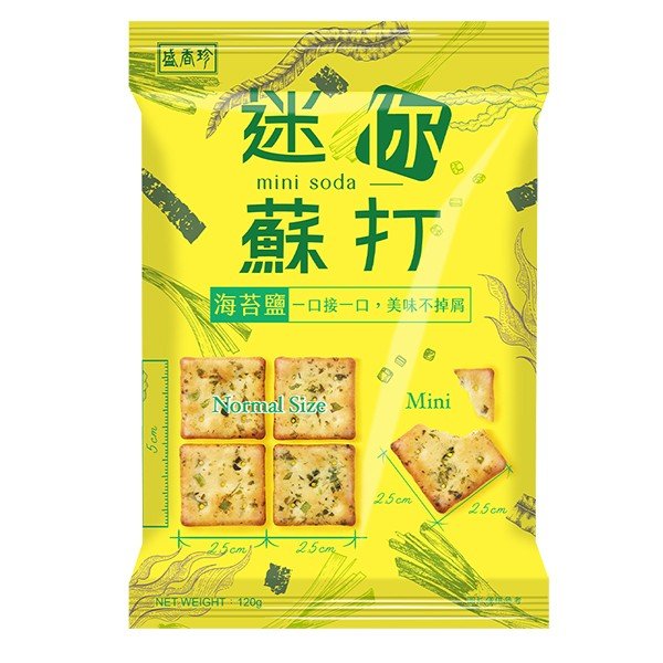 Triko Foods Seaweed Salt Flavor Mini Soda Crackers - 120g - ding - go