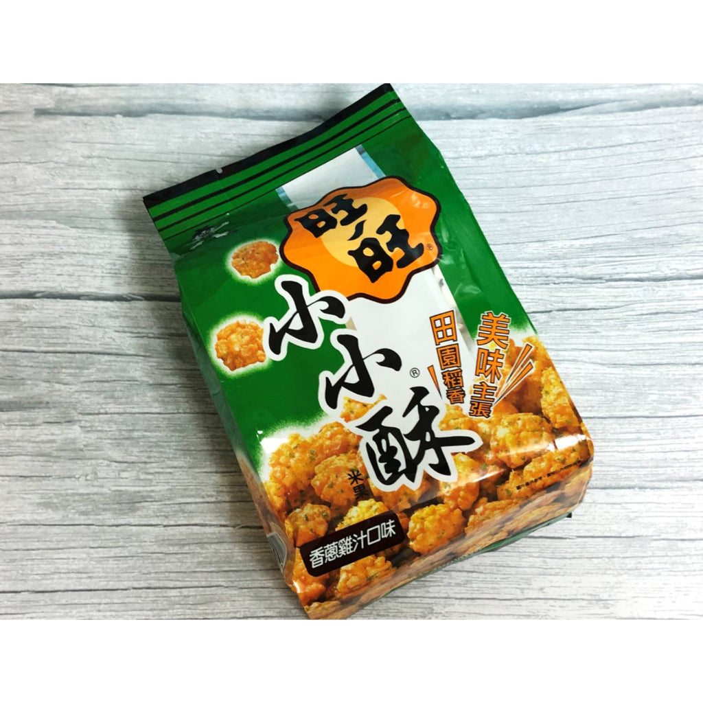 Want-Want Green Onion Chicken Flavor Mini Rice Crackers - 60g x 3 Pack