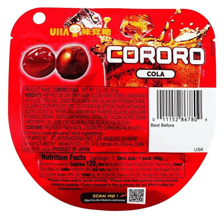 UHA Cororo Cola - 40g - ding-go