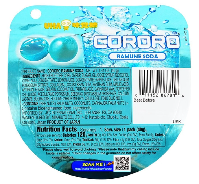 UHA Cororo Ramune - 40g - ding-go