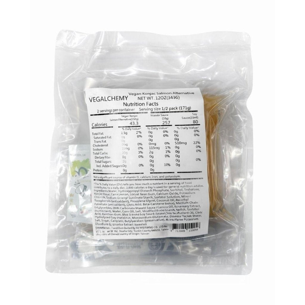 Vegalchemy Vegan Salmon, Plant Based Ready to Eat Seafood Alternative 300g, additional package view 6