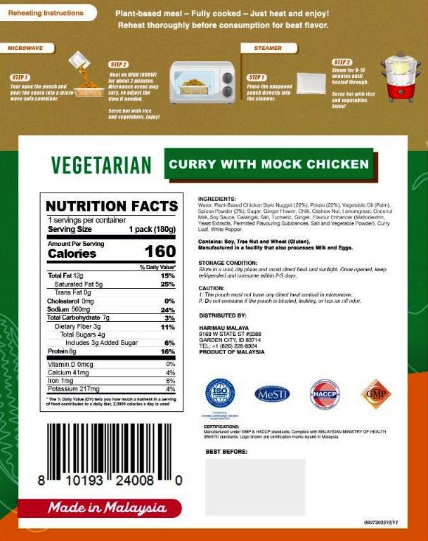 Veggie Express Vegetarian Curry with Mock Chicken - 180g - ding-go