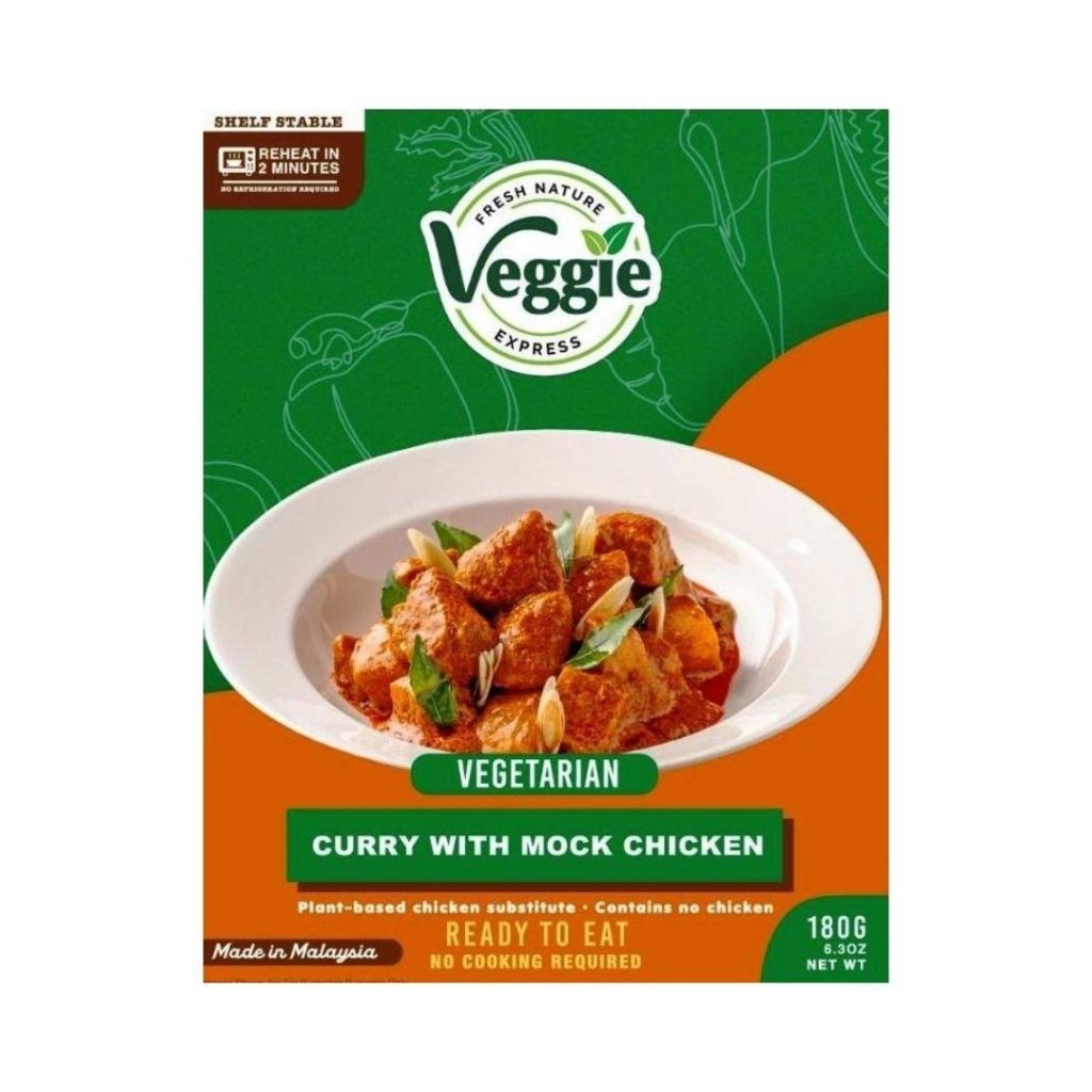 Veggie Express Vegetarian Curry with Mock Chicken - 180g - ding-go