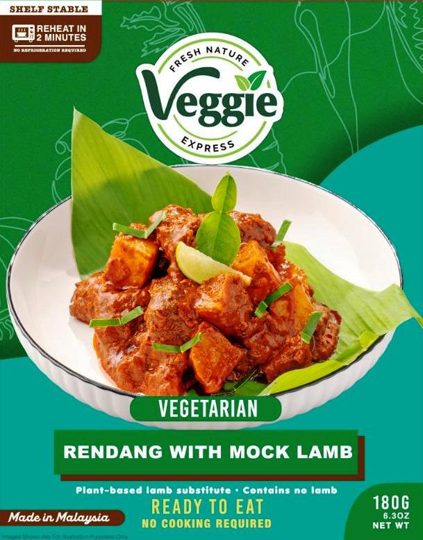 Veggie Express Vegetarian Rendang with Mock Lamb - 180g - ding-go