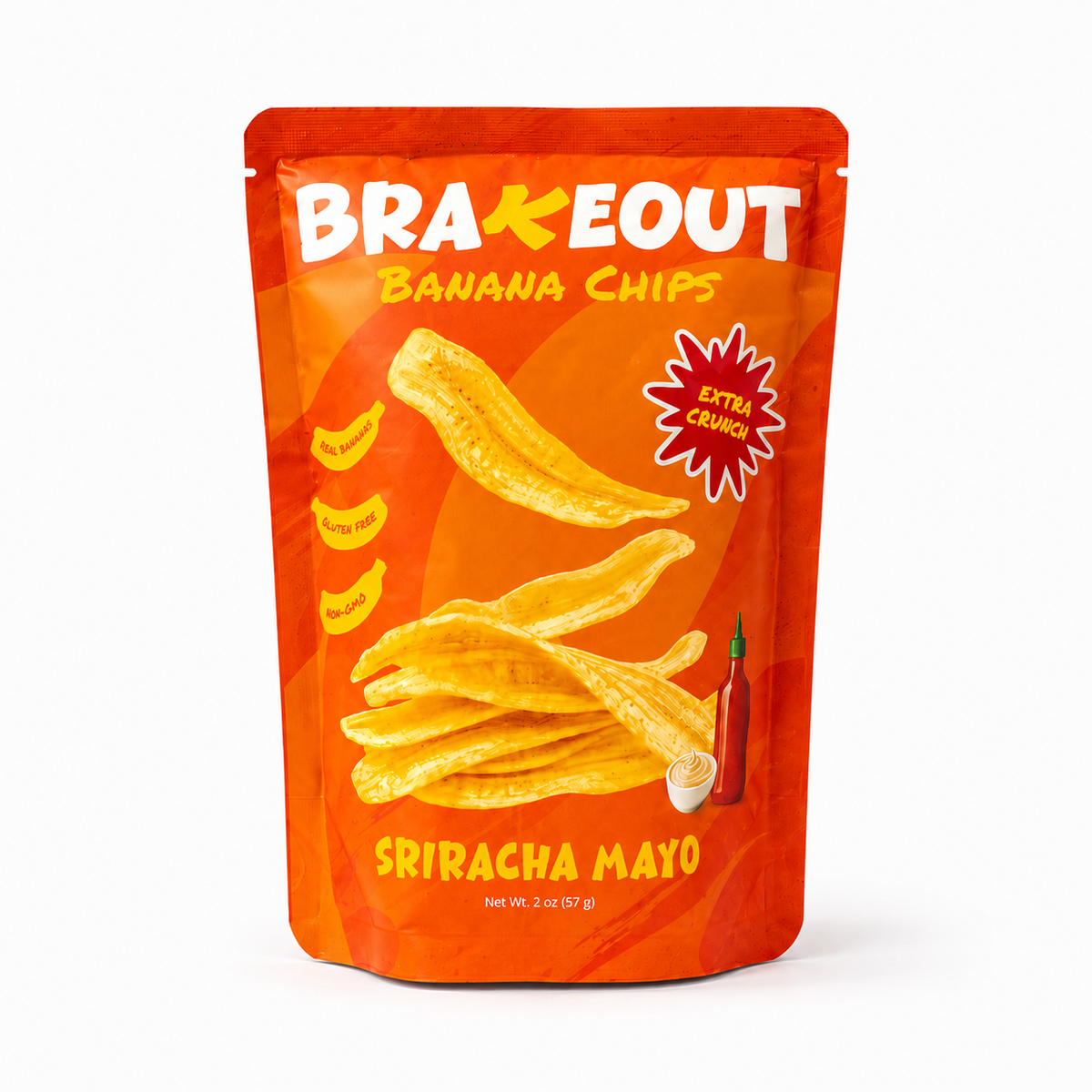 BRAKEOUT Banana Chips Sriracha Mayo - 57g