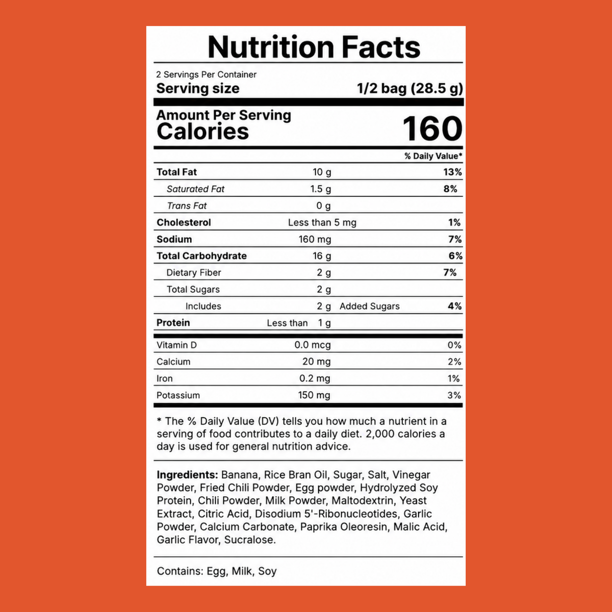 BRAKEOUT Banana Chips Sriracha Mayo - 57g