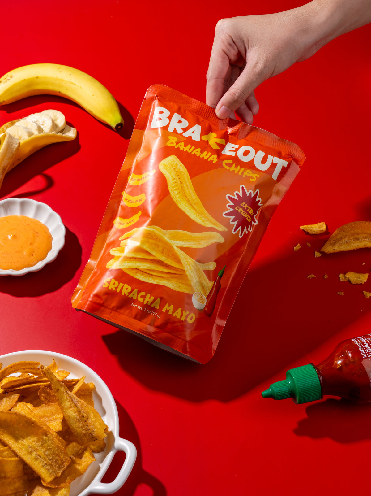 BRAKEOUT Banana Chips Sriracha Mayo - 57g