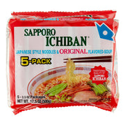 Sapporo ichiban Original Flavored Soup Japanese Style Noodles - 100g x 5 Pack