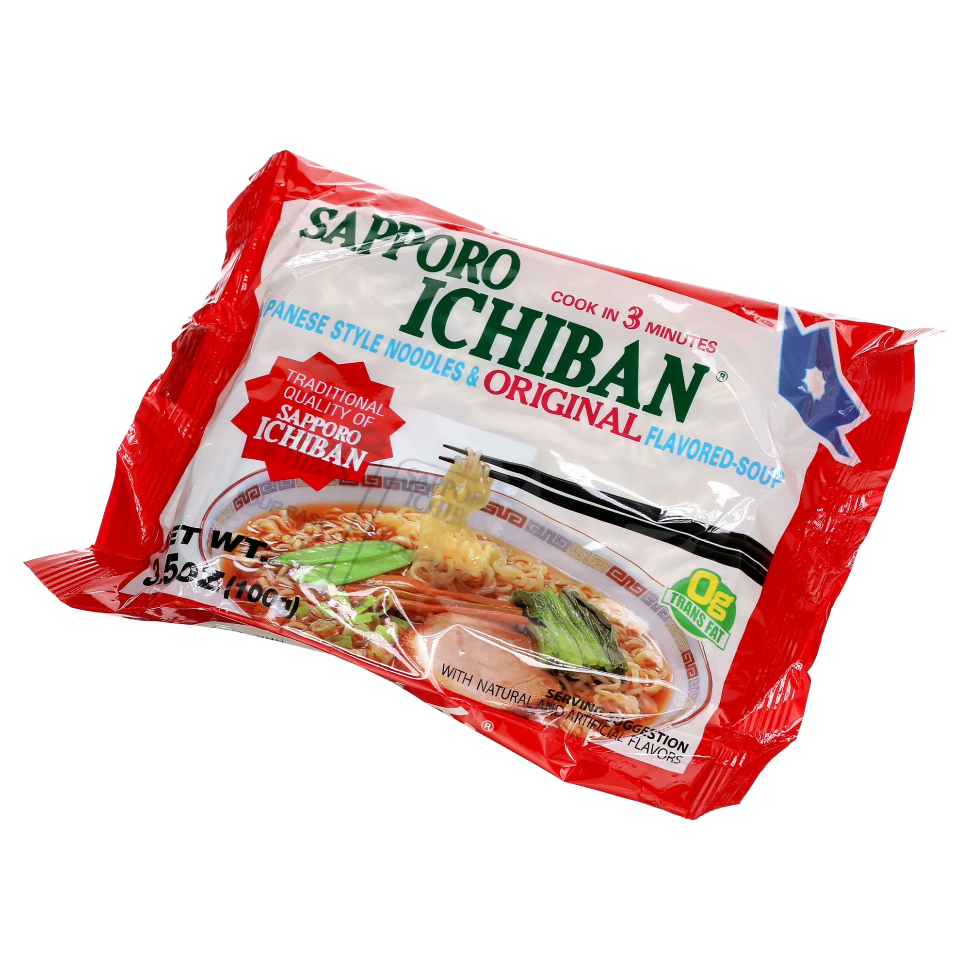 Sapporo ichiban Original Flavored Soup Japanese Style Noodles - 100g x 5 Pack