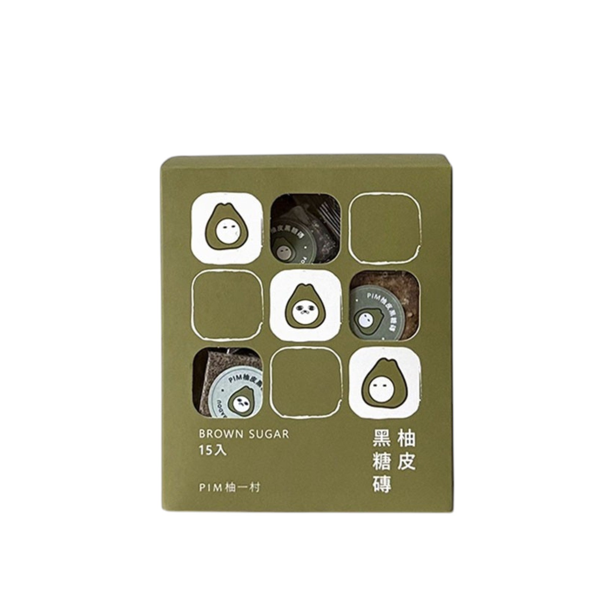 柚一村 柚皮黑糖砖 - 308g