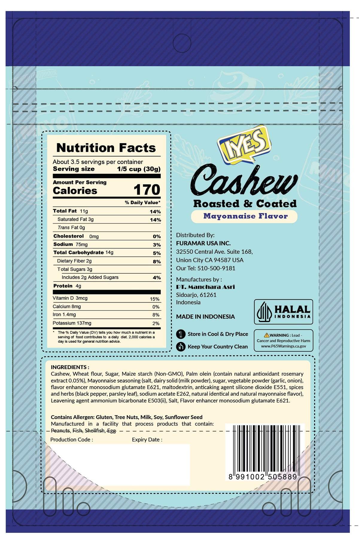 Roasted Coated Cashew Mayonnaise Flavor - 100g