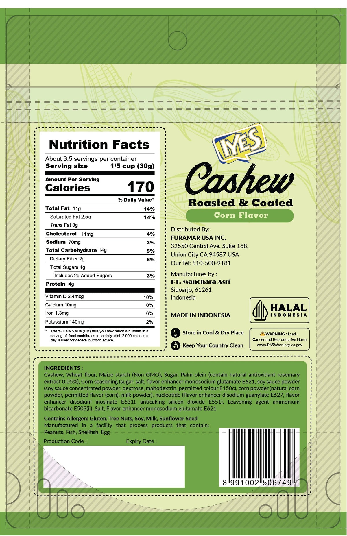 Roasted Coated Cashew - 100g