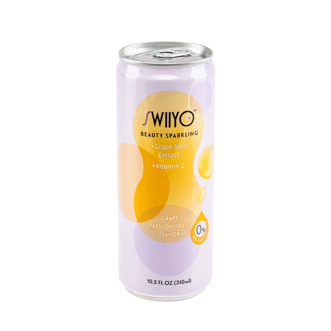 Swiiyo Aura Beauty Sparkling Water, Grape Passion Fruit - 310ml (10.5oz)