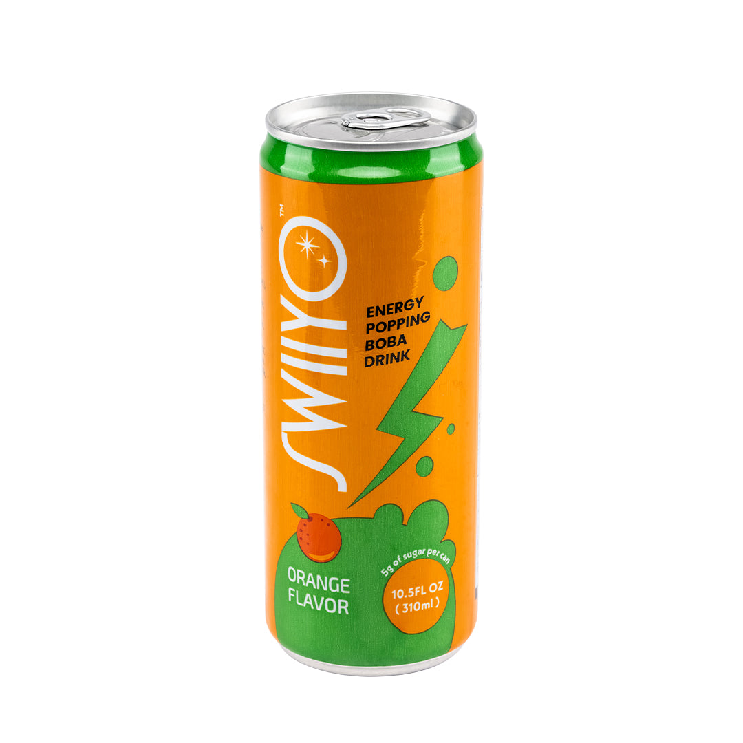 Swiiyo Energy Popping Boba Drink, Orange (310ml) - 310ml (10.5oz)