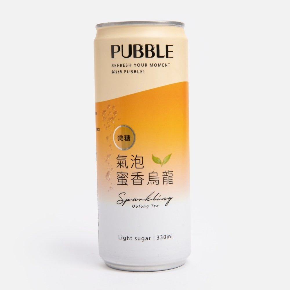 PUBBLE Sparkling Honey Oolong Tea, Lightly Sweetened - 330ml