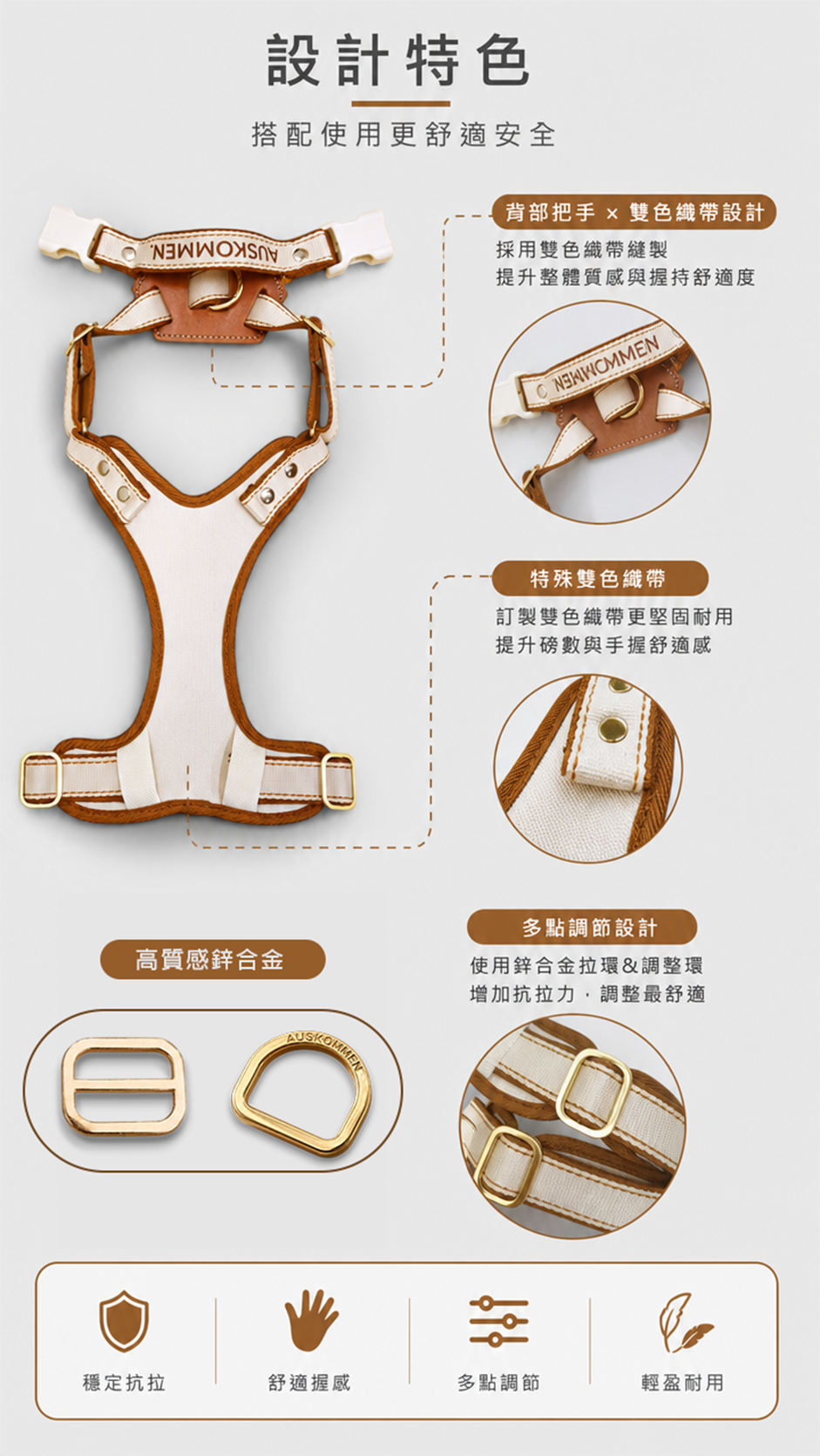 X harness PLUS - Rose Gold