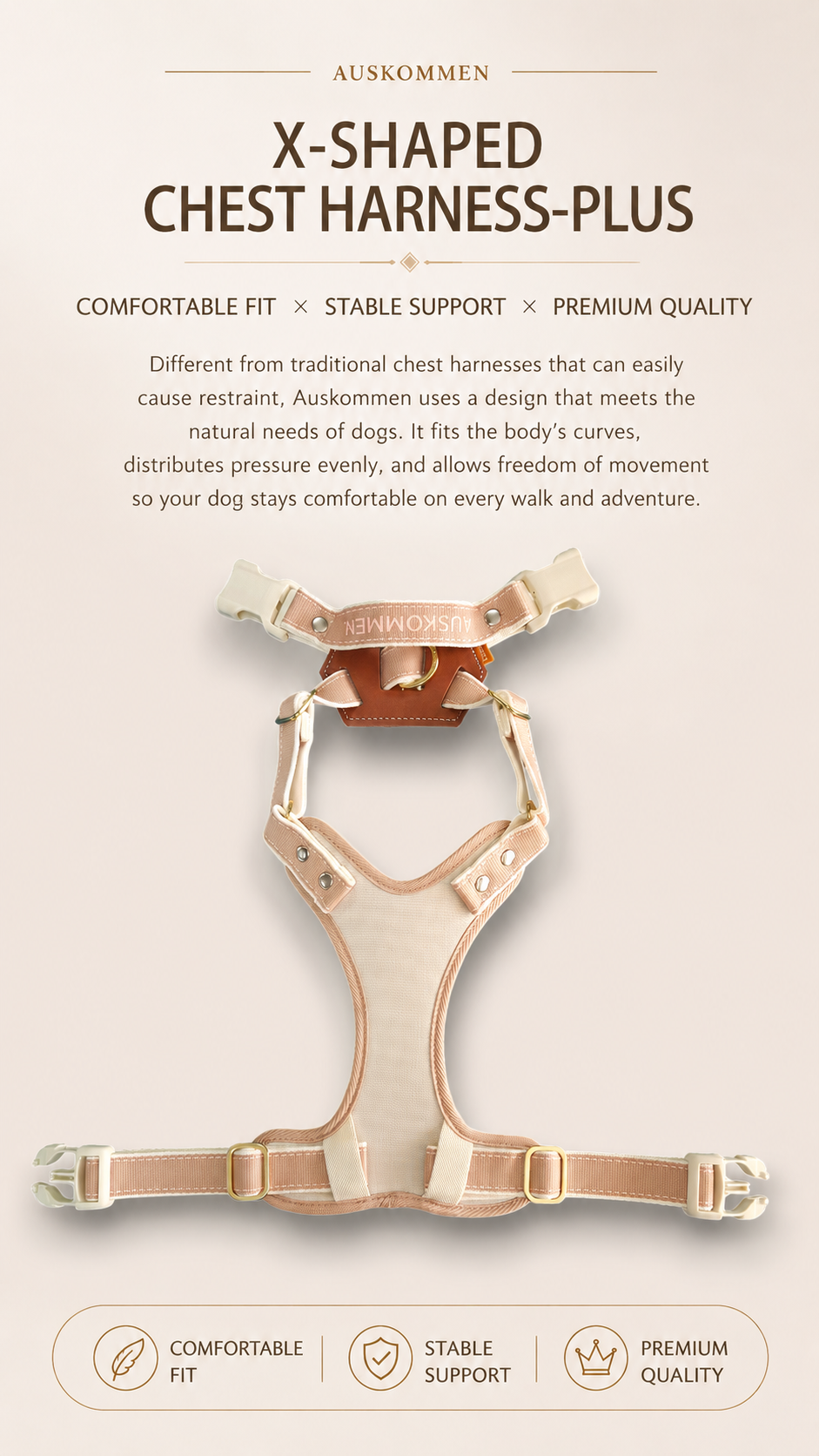 X harness PLUS - Rose Gold