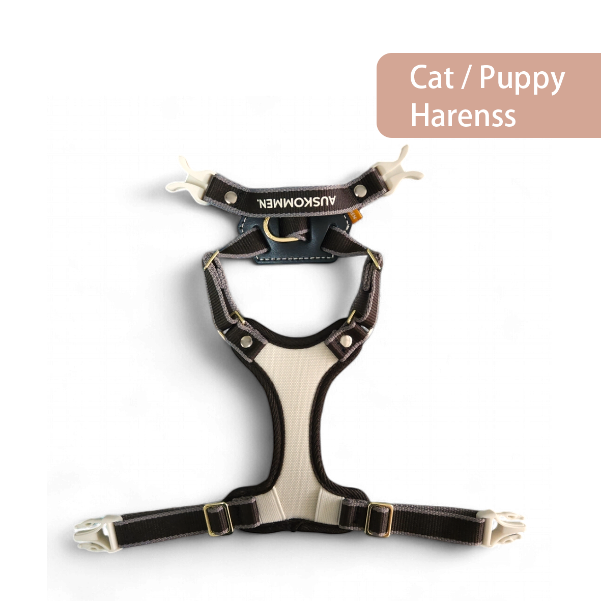 X harness PLUS (Cat / Puppy) -Platinum black