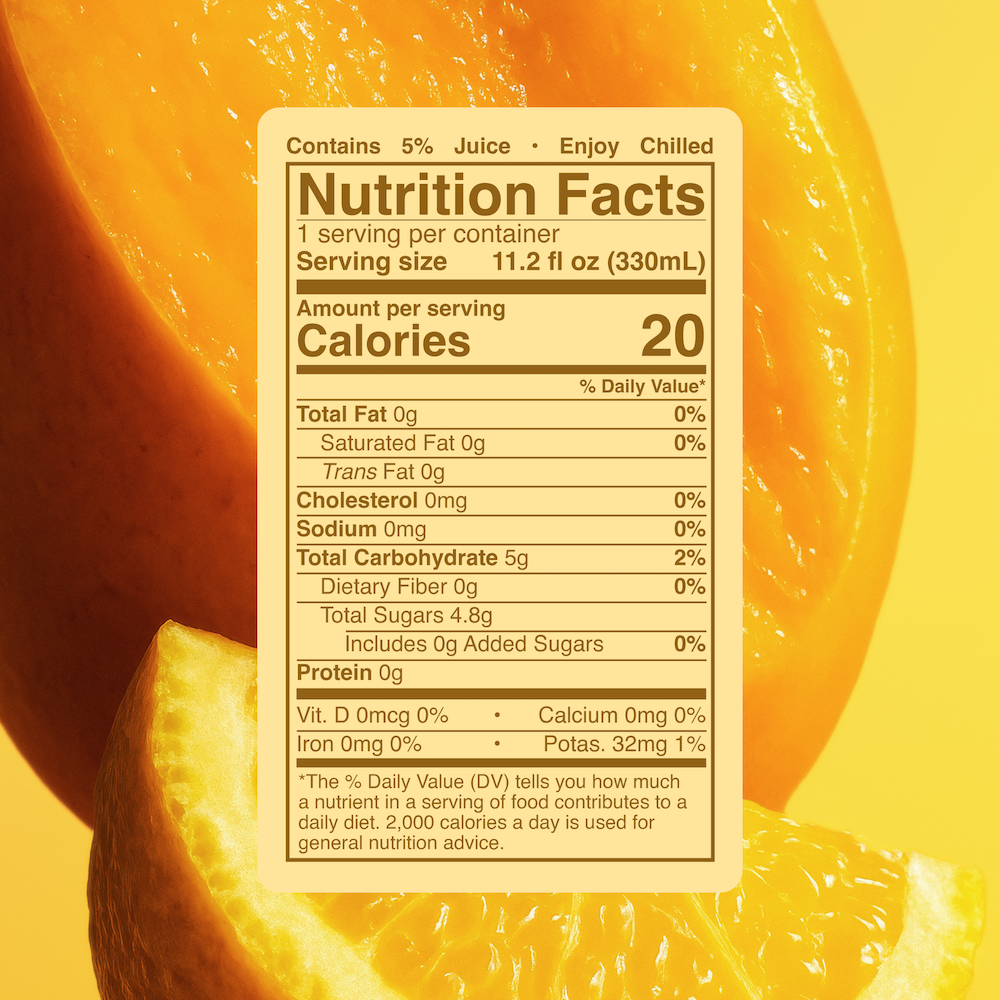 FLOJO Mango Yuzu Sparkling Energy - 330ml x 4 Pack