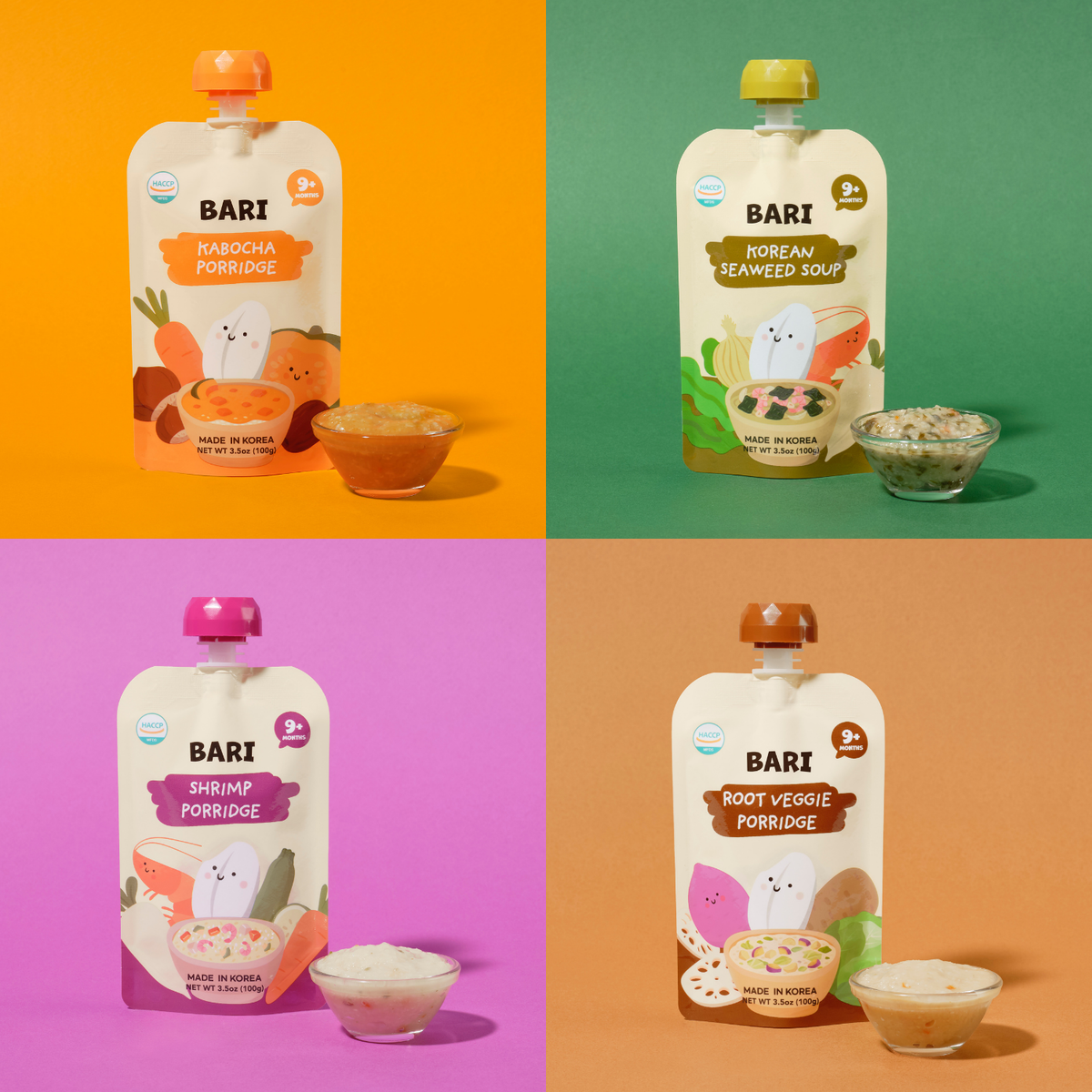 BARI BABY RICE MEAL POUCH - 100g x 8 Pack