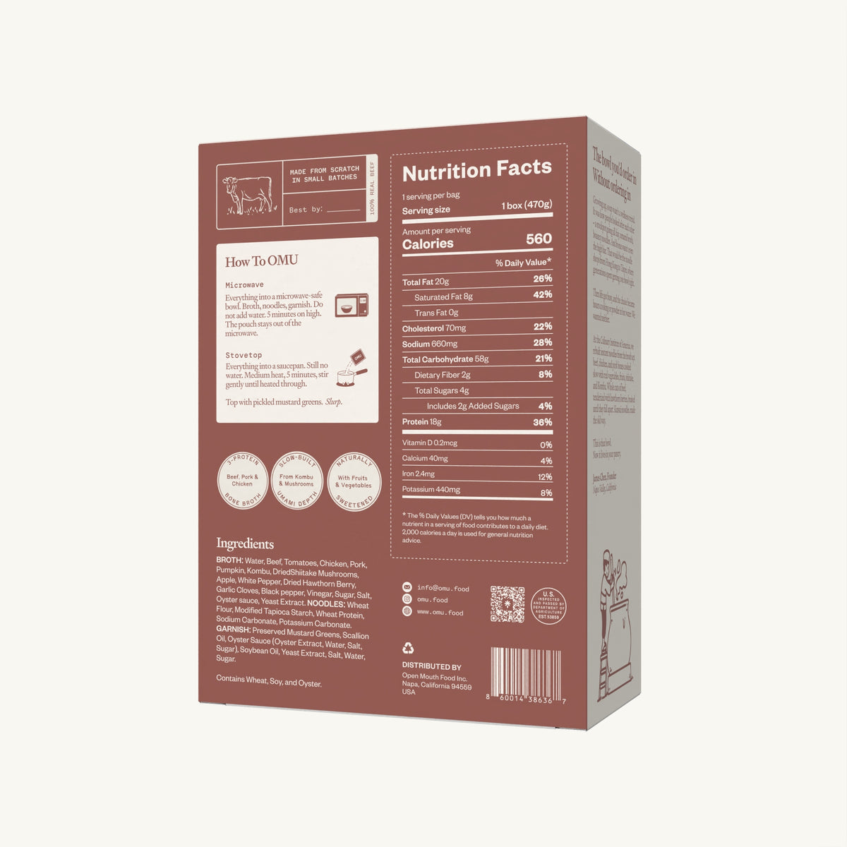 OMU Tomato Braised Beef Noodle Soup - 470g