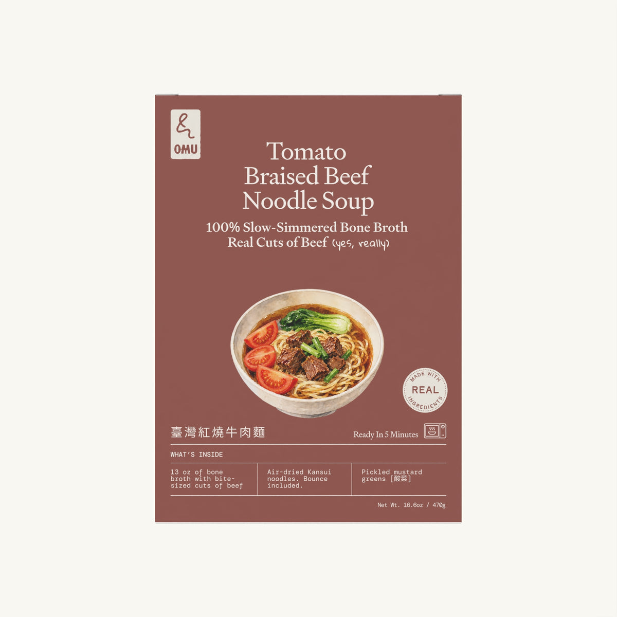 OMU Tomato Braised Beef Noodle Soup - 470g