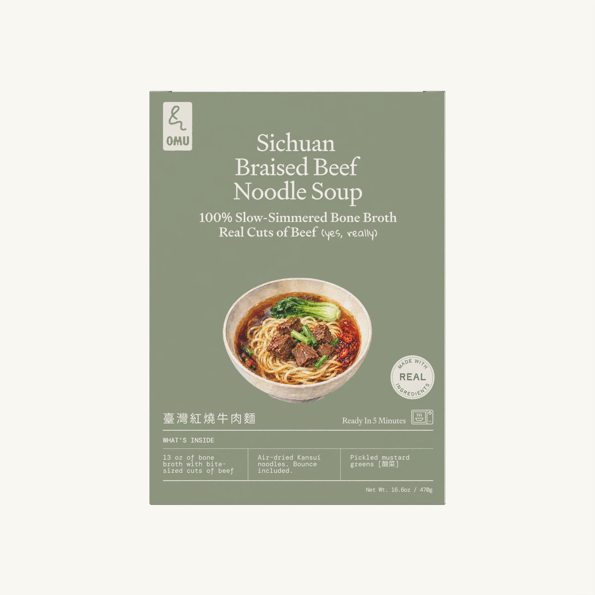 OMU Sichuan Braised Beef Noodle Soup - 470g