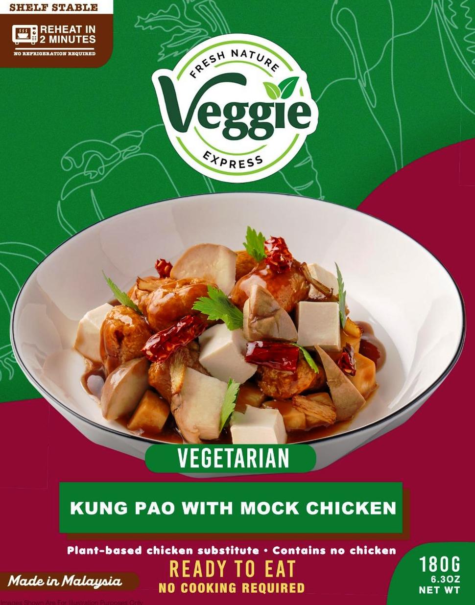 Veggie Express Vegetarian Kung Pao with Mock Chicken - 180g