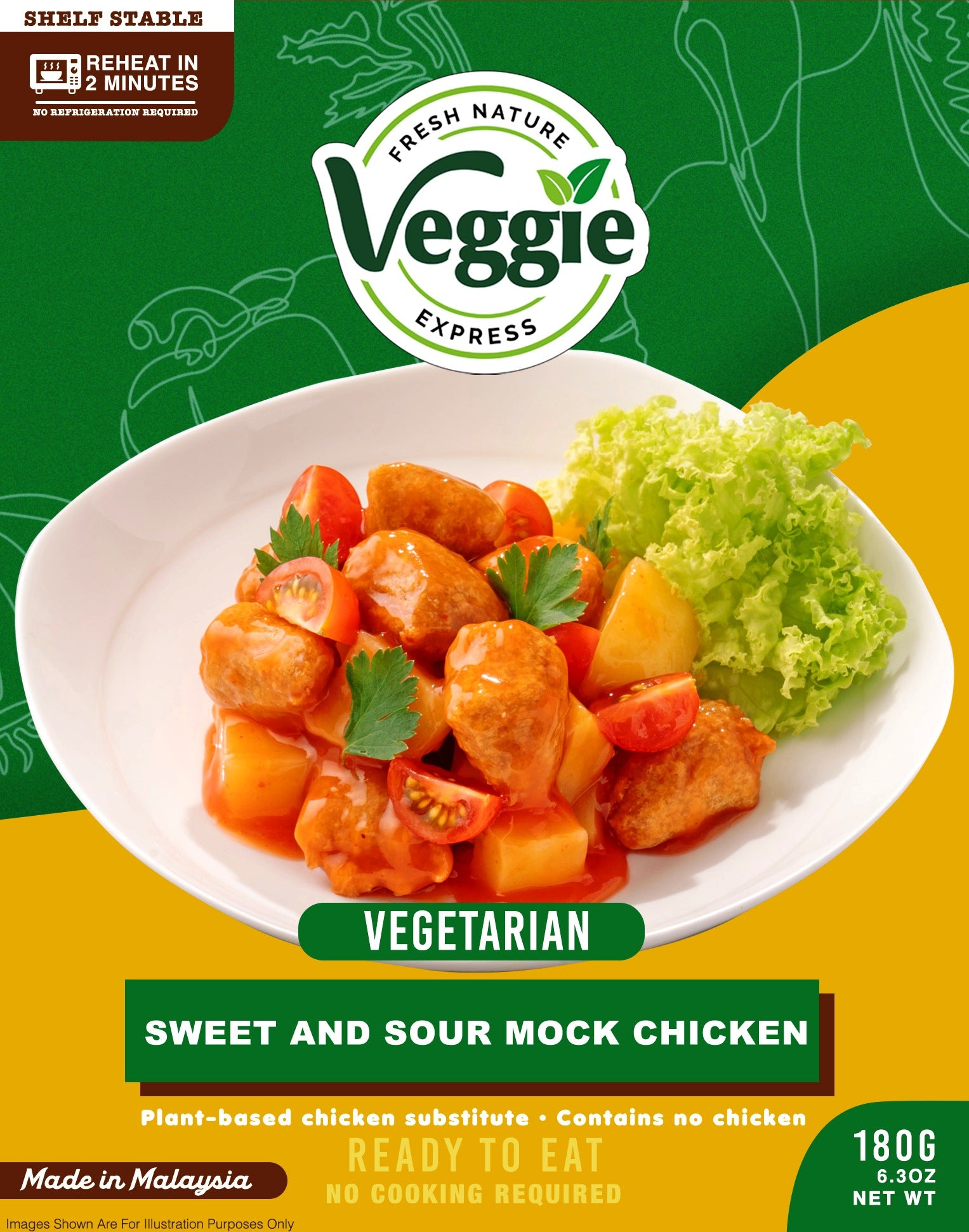 Veggie Express Vegetarian Sweet and Sour Mock Chicken - 180g