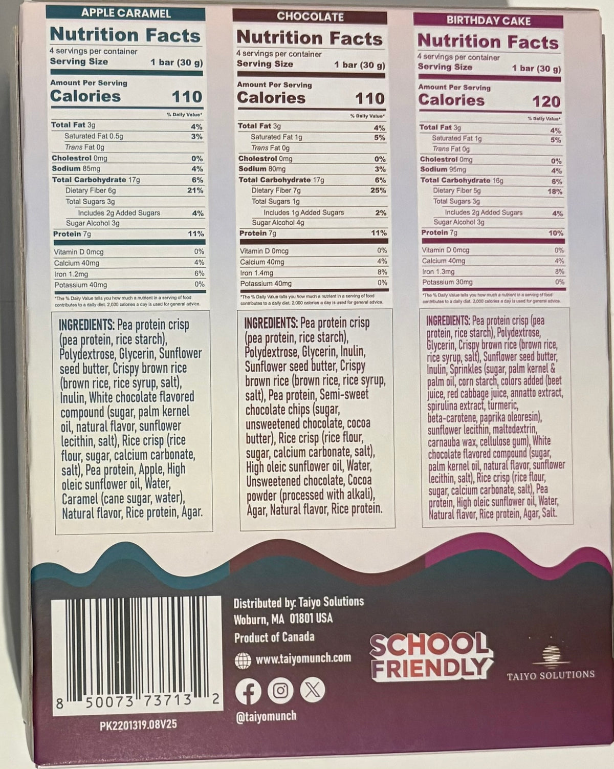 TAIYO MUNCH Protein Bar - 30g x 12 Pack
