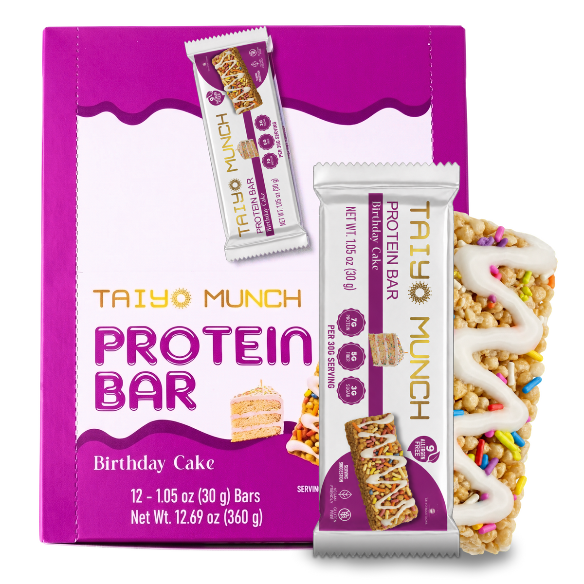 TAIYO MUNCH Protein Bar - 30g x 12 Pack