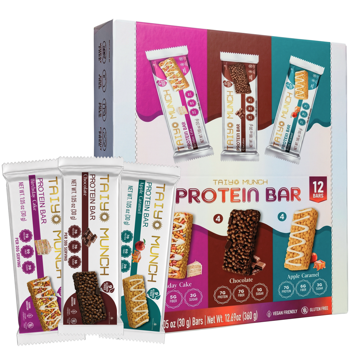 TAIYO MUNCH Protein Bar - 30g x 12 Pack