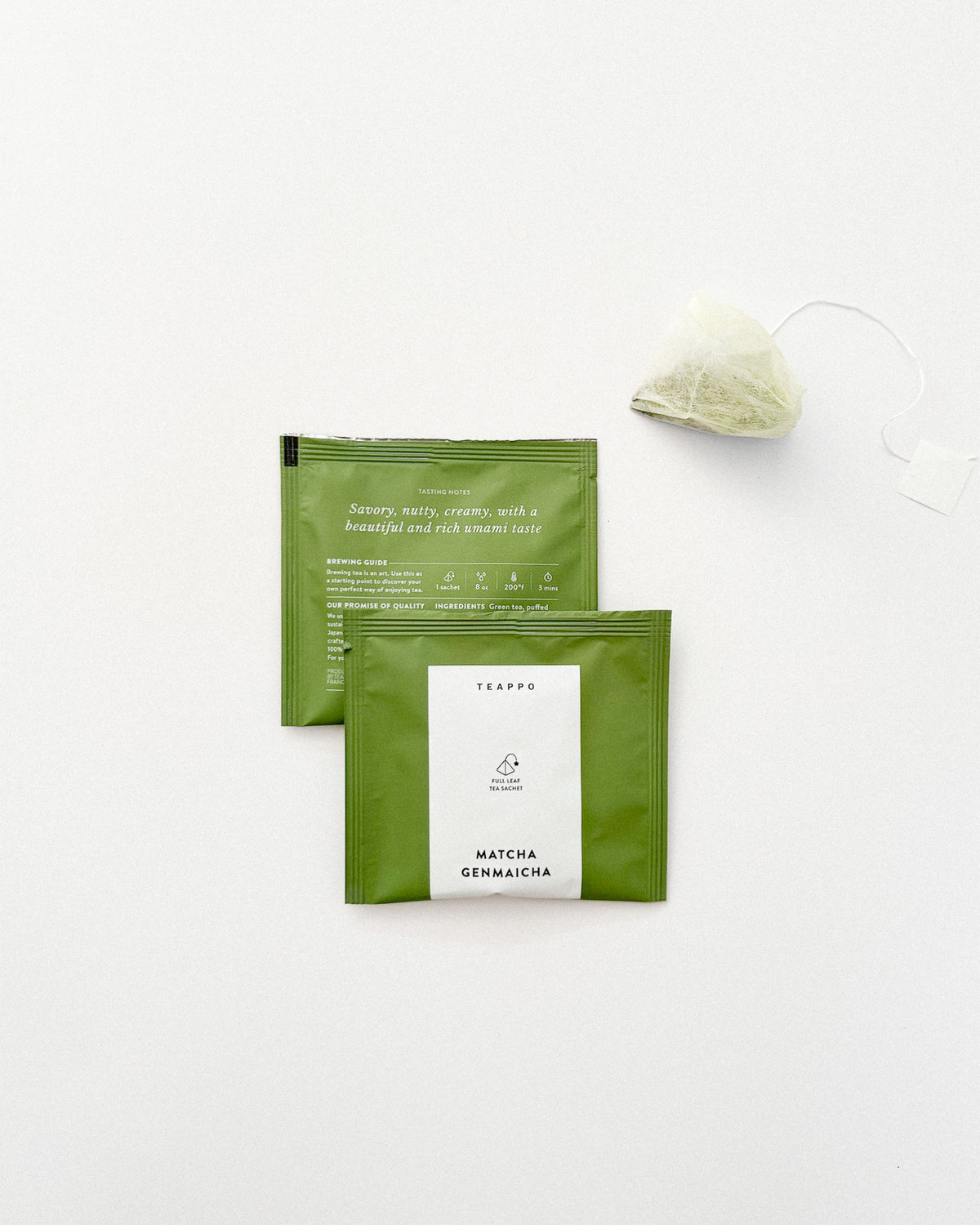 ティーアッポ 抹茶玄米茶ティーバッグ（12袋入り） - 36g