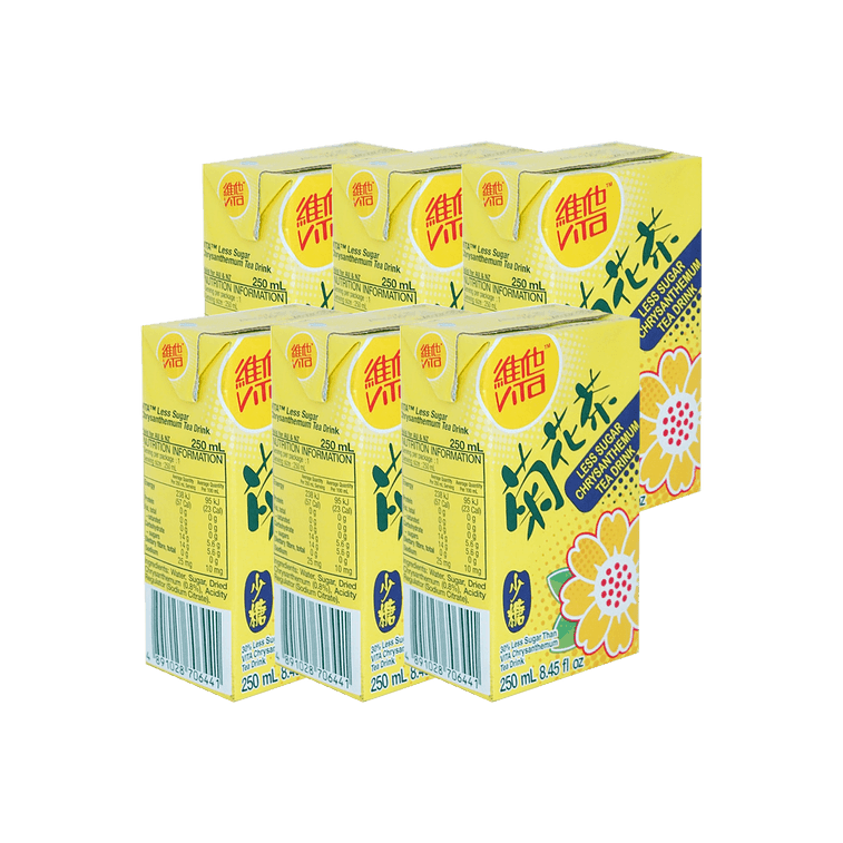 Vita Less Sugar Chrysanthemum Tea Drink - 250ml x 6 Pack - ding - go