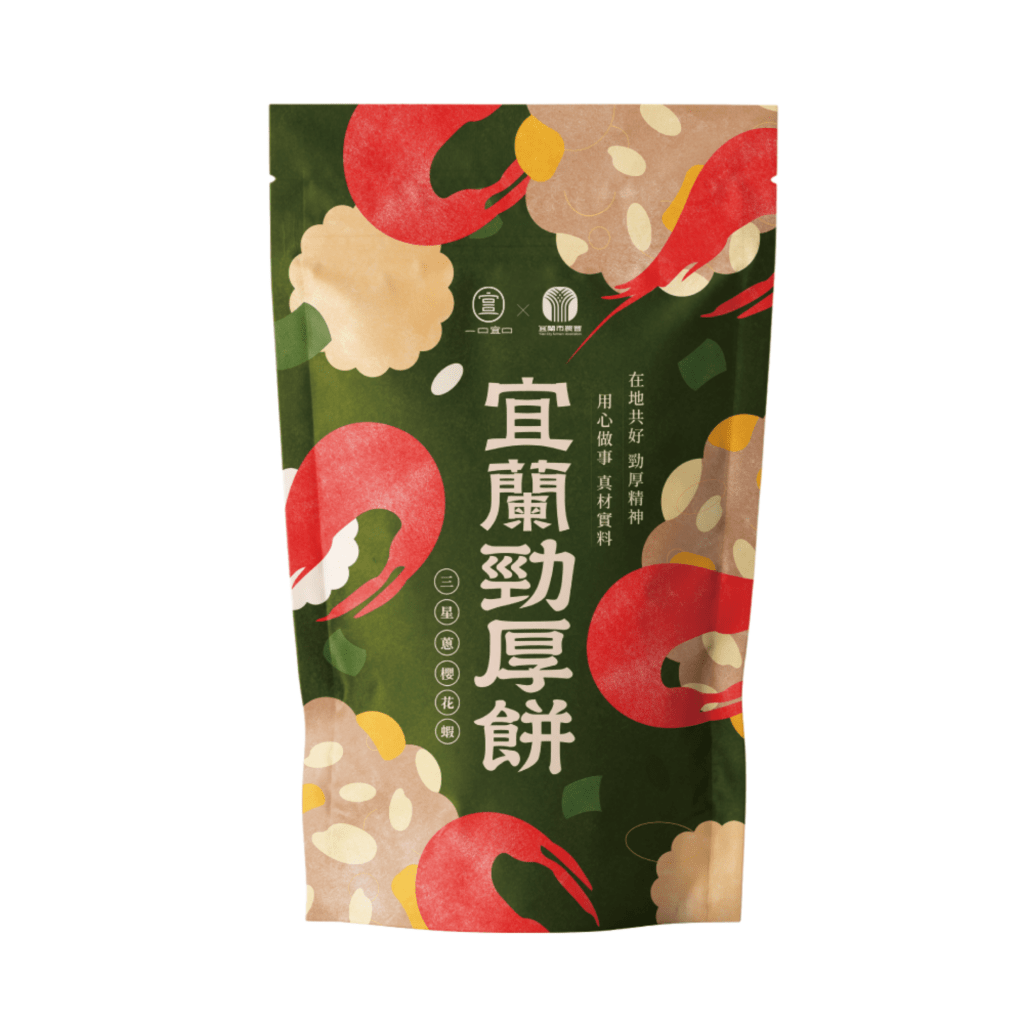 Sansing Green Onion and Sergestid Shrimp  Jinho Rice Cracker - 80g x 10 Pack