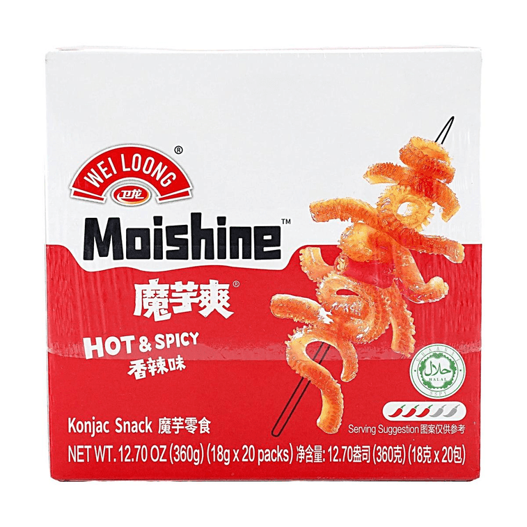 Wei Long Moishine Konjac Snacks Hot Spicy Flavor - 360g - ding - go