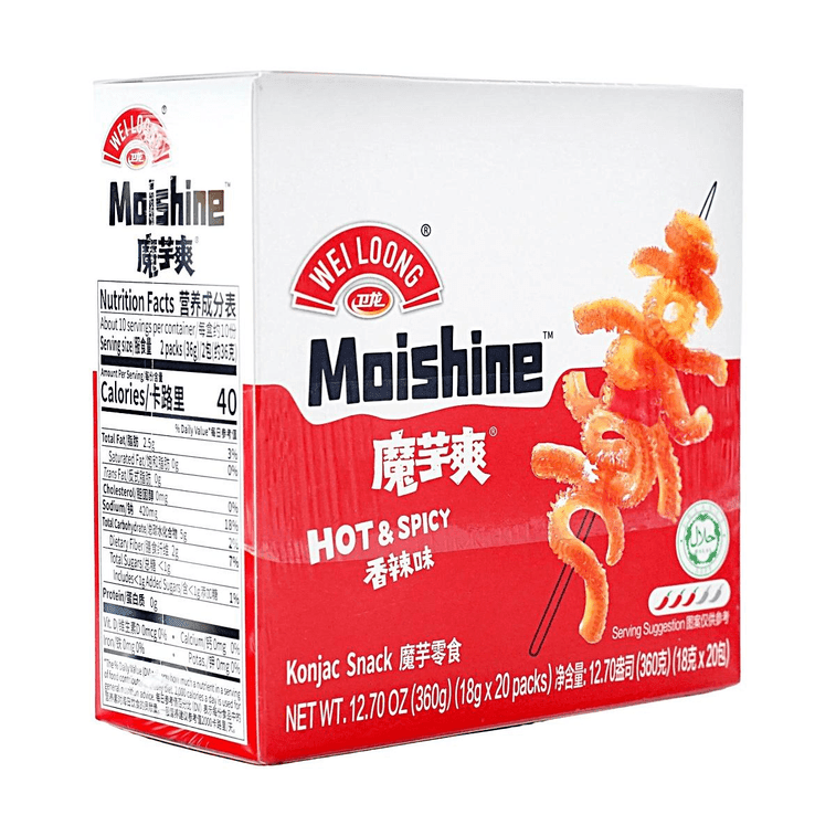 Wei Long Moishine Konjac Snacks Hot Spicy Flavor - 360g - ding - go
