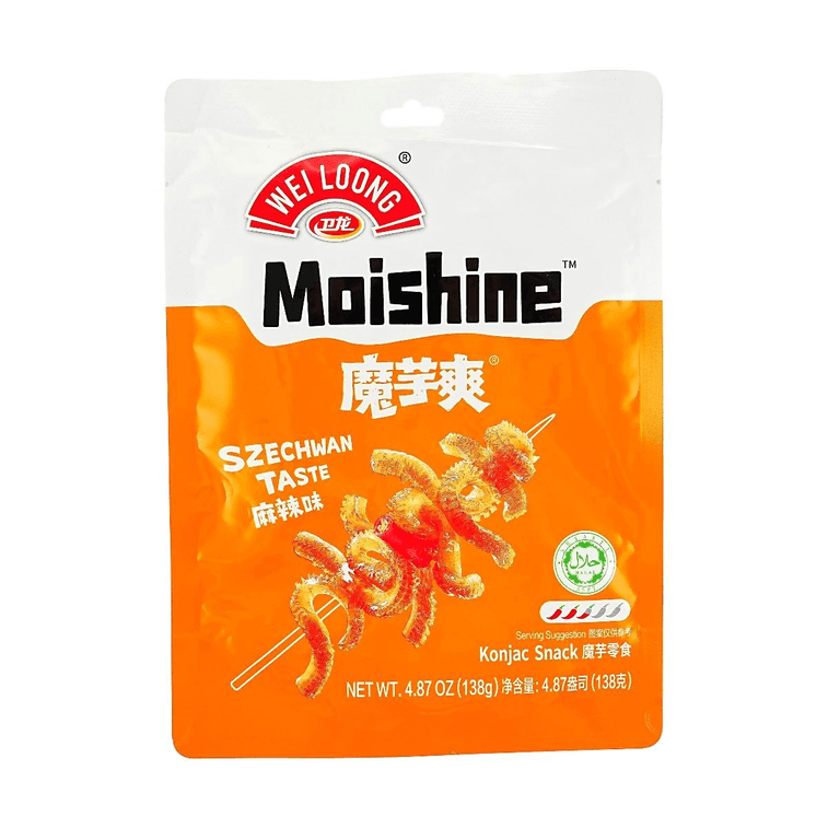Wei Long Moishine Konjac Snacks Sichuan Spicy Flavor - 138g - ding - go
