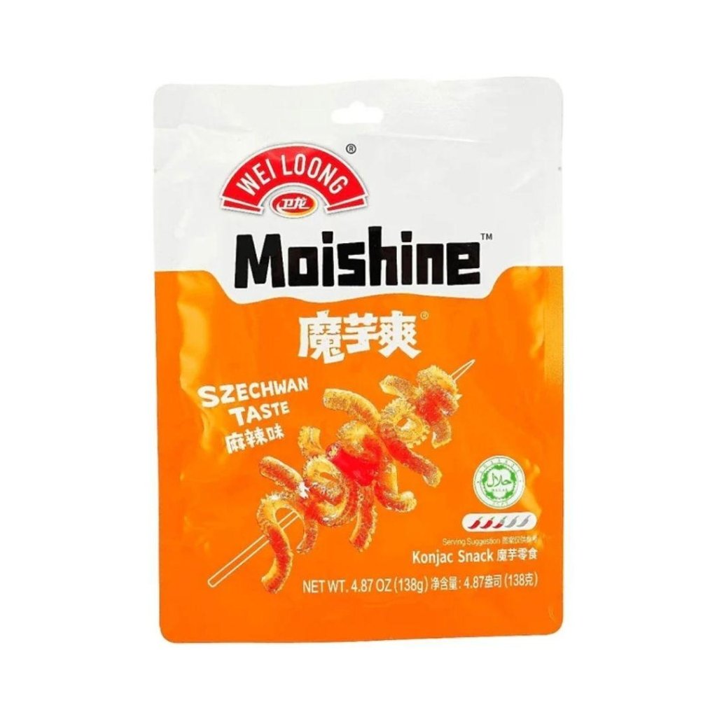 Wei Long Moishine Konjac Snacks Sichuan Spicy Flavor - 138g - ding-go