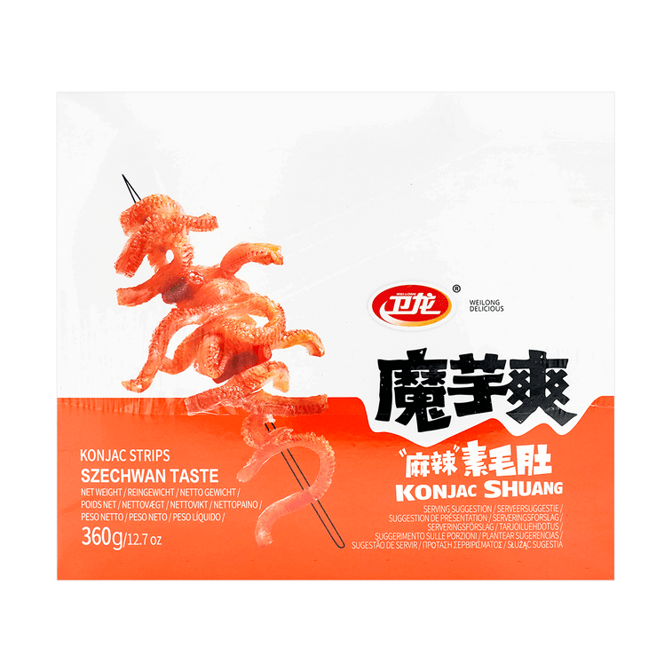 Wei Long Moishine Konjac Snacks Sichuan Spicy Flavor - 360g - ding - go