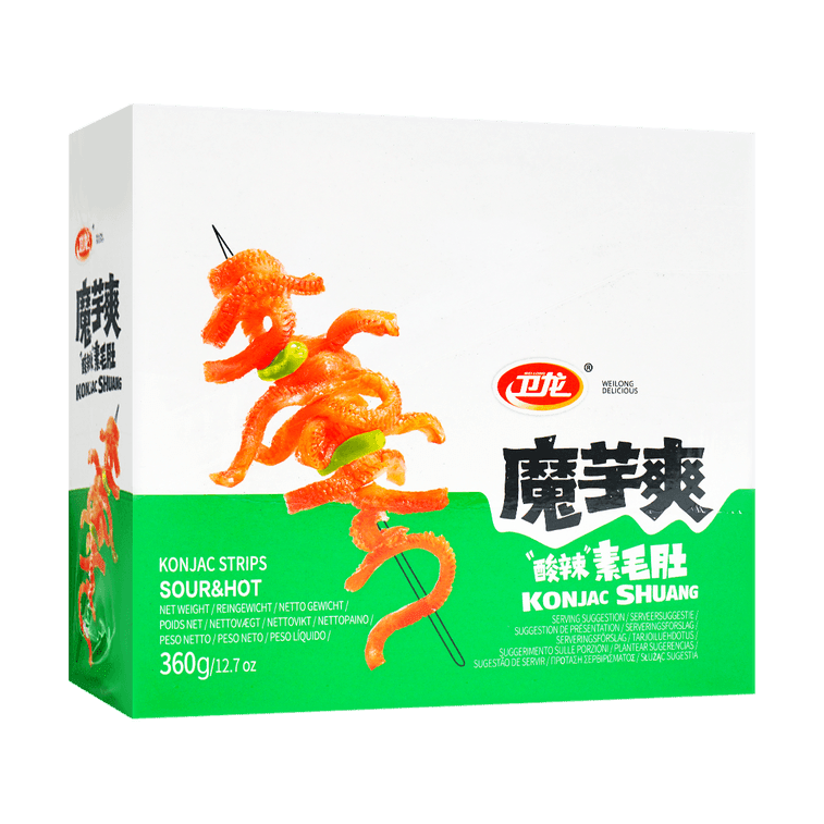 Wei Long Moishine Konjac Snacks Sour Spicy Flavor - 360g - ding - go