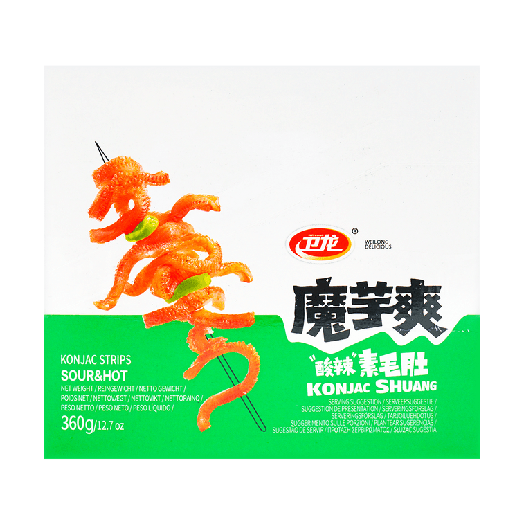 Wei Long Moishine Konjac Snacks Sour Spicy Flavor - 360g - ding - go